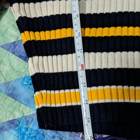 Topshop Long Sleeve Striped Croptop - Picture 5 of 5